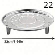 Vaporera universal de acero inoxidable con patas desmontables, accesorio de olla y sartén para cocinar al vapor, rejilla de vapor multifuncional para Instant Pot, rejilla de enfriamiento redonda resistente a la abrasión y rayones, rejilla de vapor para utensilios de cocina gruesos y herramienta para hervir mariscos - Plateado - Ver 9