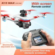 Multi-Function Drone Screen Control K15 Upgraded Electric Tunable Dual Camera Foldable Flying Toy, Remote Control Quadcopter Mini Drone With Brushless Motor And Memory Card, 3D Flip, Obstacle Avoidance, Headless Mode, Altitude Hold, Drone, One-Click Take-Off/Landing, Zero-Base Beginner Gift Party Birthday Halloween Christmas Holiday Gift