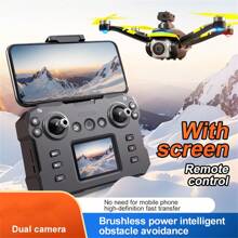 Multi-Function Drone Screen Control K15 Upgraded Electric Tunable Dual Camera Foldable Flying Toy, Remote Control Quadcopter Mini Drone With Brushless Motor And Memory Card, 3D Flip, Obstacle Avoidance, Headless Mode, Altitude Hold, Drone, One-Click Take-Off/Landing, Zero-Base Beginner Gift Party Birthday Halloween Christmas Holiday Gift