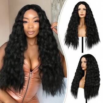 28 英寸长发卷发假发 耐热纤维 角色扮演服装派对假发 适合日常使用 发型设计