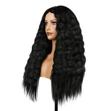 28 英寸长发卷发假发 耐热纤维 角色扮演服装派对假发 适合日常使用 发型设计