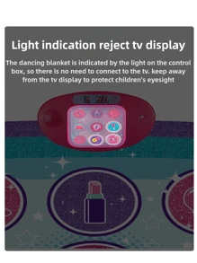 High Quality Dance Challenge Game Mat With 2 Small Flying Disc, Music And Dance Mat Toys, Built-In 9 Demonstration Songs That Can Be Freely Switched, Touch Sensitive Game Mat 36.22x34.65 Inches - Multicolor - View 5