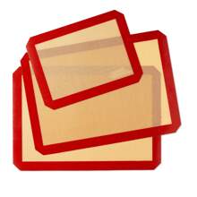 Silicone Baking Mat, 3-Piece Reusable Baking Pad, Non Stick, Silicone Mat, Used For Baking Cookies, Macarons, Bread