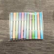12 sztuk Różnych Kolorów Piękne Kwadratowe Fluorescencyjne Długopisy Pojedyncza Głowa (Podwójna Głowa) Marker Gradient Kolor Długopis Fluorescencyjny Okrągła Głowa Nie Przeciekający, Na Bazie Wody, Szybko Schnący, Nadaje Się Do Szkolnych Biur Dziennika Artykuły - Wielokolorowe - Zobacz 13