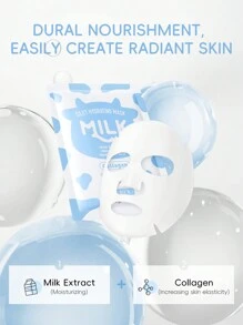 20pcs LAIKOU Milk Silk Moisturizing Face Mask, 25g Moisturizing Mask Patches, Perbaikan Mendalam, Cocok Untuk Semua Jenis Kulit, Untuk Wanita & Anak Perempuan, Dapat Digunakan Untuk Makeup Dan Spa - masker susu - View 6