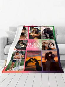 1pc Customized Photo Blanket , Personalized Photo Blanket , Personalized Photo Memory Blanket, Blanket Use For Bedding/Sofa/Indoor/Outdoor, Customized Christmas Gifts ,Friend Gift, Children Gift ,Family Gift, Birthday Gifts, Wedding Gifts, Gift For Friend, Gift For Her,Gift For Girlfriend, Gift For Mom/Dad