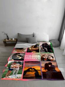 1pc Customized Photo Blanket , Personalized Photo Blanket , Personalized Photo Memory Blanket, Blanket Use For Bedding/Sofa/Indoor/Outdoor, Customized Christmas Gifts ,Friend Gift, Children Gift ,Family Gift, Birthday Gifts, Wedding Gifts, Gift For Friend, Gift For Her,Gift For Girlfriend, Gift For Mom/Dad