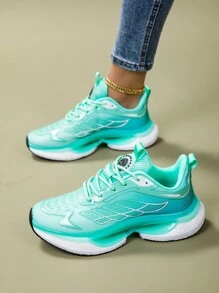女士时尚休闲运动鞋，透气缓震公路跑鞋，超轻系带运动鞋，四季皆宜