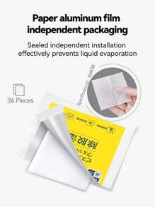 1/2盒（每盒36片湿巾）/1袋（18片湿巾）用于去除汽车和家用粘合剂的粘合剂、不干胶贴纸，以及温和且手部友好的粘合剂去除剂