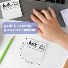 50 Pages Of Fun Sticky Notes, Removable Note Notebook, Self-Adhesive Notepads, Office Needs, Bring Fun To Friends, Colleagues, Bosses - one-size - View 2