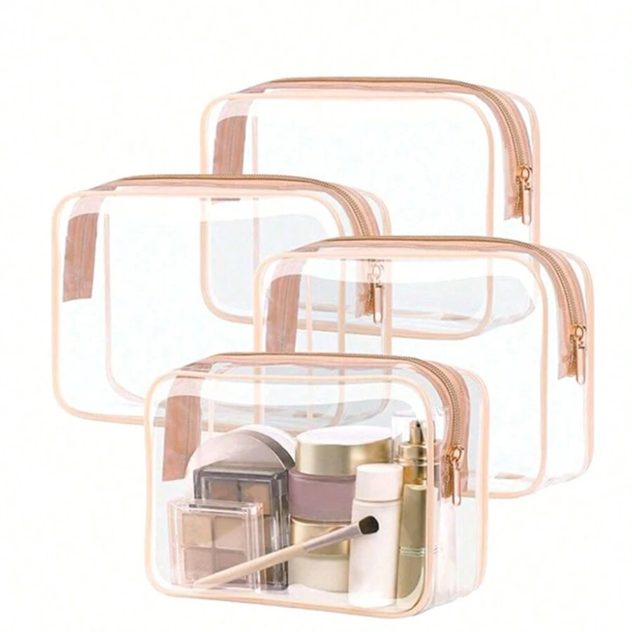 Fashionable And Simple Toiletry Bags For Men And Women, Waterproof Clear Cosmetic Pouches In Quart Size For Travel, Suitable For Both Genders, Can Be Carried Onboard Airplanes And Given Makeup Bag Makeup Bags Makeup Organizer Make Up Organizer Makeup Storage Makeup Pouch Make Up Pouch Back To School Supplies