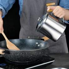 1 cái nồi lọc dầu bằng thép không gỉ - Bạc - Xem 3