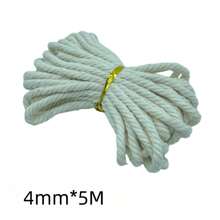 5/10M 白色扭绳蕾丝编织布绳，适用于 DIY 工艺品、礼品、针织、圣诞节、婚礼、装饰，1/2/3/4/5/6 毫米 - 白色 - 查看 14