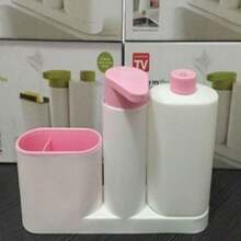 Kitchen Storage Holder 3in 1 Kitchen Storage Rack For Cleaning Rack Washing Sponge Brush Sink Detergent Soap Dispenser Bottle Kitchen Organizer Gadget Home Bathroom Decor Summer - Hand Press Bottle - View 14