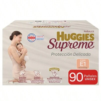 Pañales Huggies Recién Etapa 1 90 piezas