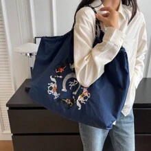 3 种尺寸包包,复古时尚手提包,大容量可重复使用购物袋,女士新款刺绣手提包,高端单肩包。配套刺绣包包、手提包、链条包、夏日节日礼物。适合女士、旅行、工作和办公室、舞会、派对、周末和假期、旅行度假必备品 - 彩色 - 查看 13