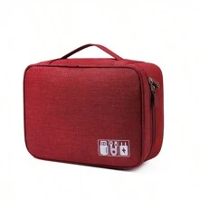 1pc Simple Data Cable Zipper Storage Box, Lightweight Portable Travel Electronic Accessories Bag, Tools Box For Watch, Travel Supplies, Electronics Storage Travel Universal Multifunctional Digital Product Storage Case Waterproof Electronic Accessories Storage Box Multifunctional Digital Product Storage Bag For Cables, Charger, Cell Phone, USB, SD Card, Hard Drive, Power Bank School College Electronic Bag Portable Charger Charger Case Headphone Case Cable Bag Cable Organizer Digital Camera Camera Case Camera Bag Cannon