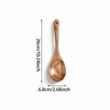 2/1pc Rosewood Salad Serving Utensil Set,School Supplies - Brown - View 10