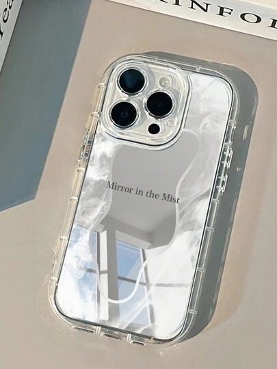 1个白色雾面镜标语手机壳，精准开孔镜头环，1.5mm厚双层PC硬壳，兼容 16/16 Pro/16 Pro Max/16 Plus/15/14/13/12/11/16E/17/17 Pro/17 Air/17 Pro Max