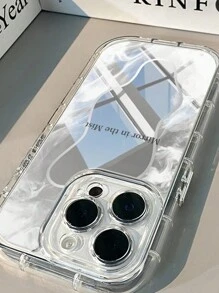 1个白色雾面镜标语手机壳，精准开孔镜头环，1.5mm厚双层PC硬壳，兼容 16/16 Pro/16 Pro Max/16 Plus/15/14/13/12/11/16E/17/17 Pro/17 Air/17 Pro Max - 彩色 - 查看 4