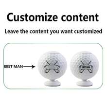 Customized Golf Ball With Logo & Text, Creative Golf Decor, Golf Accessories