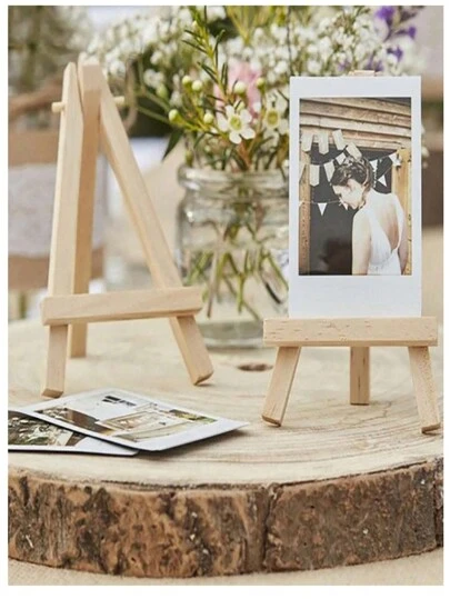 1/5/10 件迷你木制画架、迷你艺术家木制画架、三角画架、木制婚礼桌卡架和展示架、艺术和工艺品画架、三脚架、绘画派对画架、学生桌面绘画画架、便携式帆布照片图片标志架、木制酒吧黑板、可擦写绘图黑板、酒吧、奶茶咖啡店入口装饰标志、节日派对活动提醒标志、返校