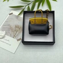 1pc Fashion Creative Oil-Wax Mirrored Effect Valentines Day Gift Mini Bag Pendant With Metal Chain, Cute Keychain Accessory (Without Box) - Multicolor - View 24
