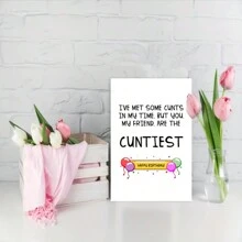 1 pieza Tarjeta de felicitación alegre y traviesa con diseño de dibujos animados personalizado - Romántica para el Día de San Valentín, cumpleaños, aniversario - Tarjeta de papel con tema fantástico única para él o ella, esposo, esposa, novio, novia - No se necesita electricidad, página en blanco en el interior, regalo perfecto para el Día del Padre, Día de la Madre, diversas festividades, aniversarios, fiestas, bodas y ocasiones especiales