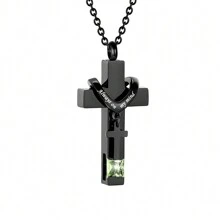 Always On My Mind 双骨灰盒吊坠火葬珠宝骨灰骨灰纪念品骨灰盒吊坠项链﻿ - Cross - 查看 9