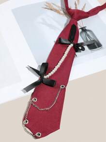 1 pieza Collar gargantilla elegante con cadena de perlas falsas y decoración de mariposa, color rosa/azul, adecuado para fiesta, regalo, escuela, camisa, atuendo de vacaciones