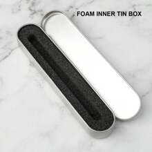 Custom Laser Engraved Tin Box For Gift Pen Engrave Carved Emboss Logo Personalized Tin Gift Box For Single Pen For Valentine's Day Back To School,Back To School,School Supplies - Multicolor - View 4