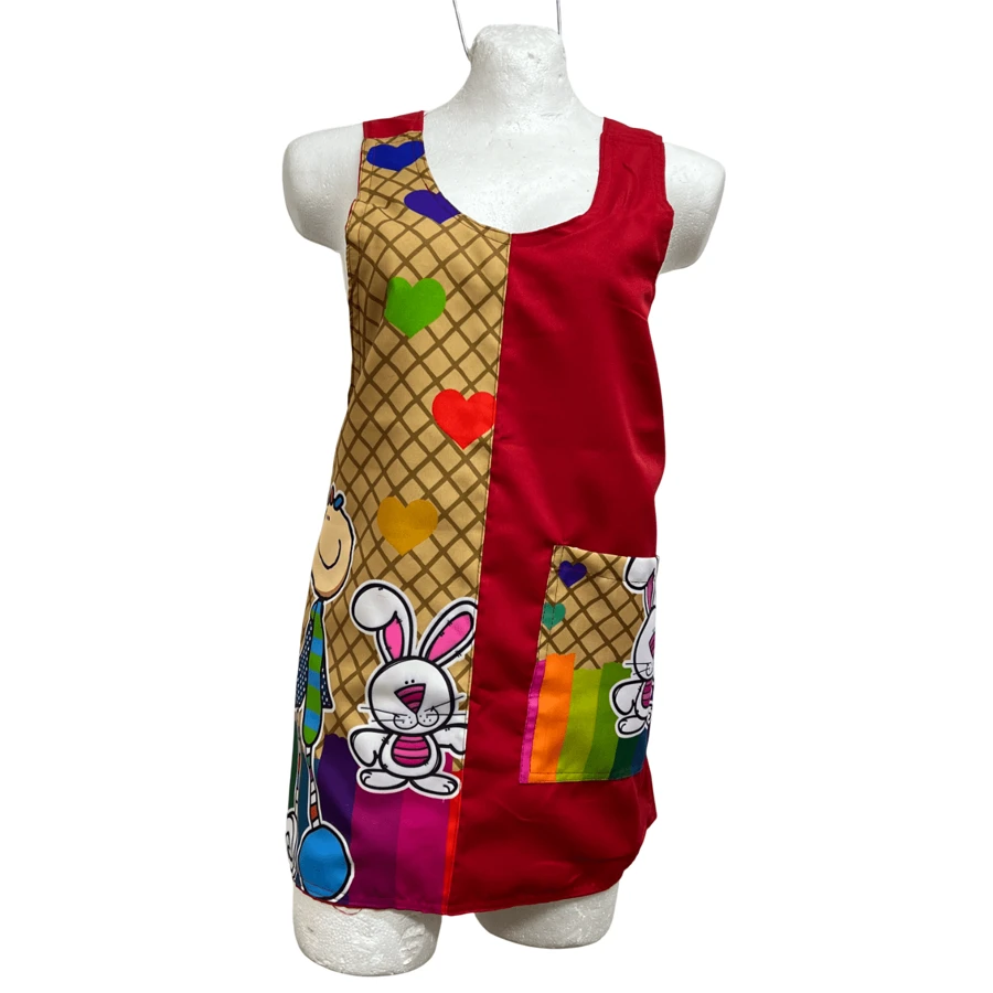 Apron For Teacher Educator: Exclusive Designs - Red - View 1
