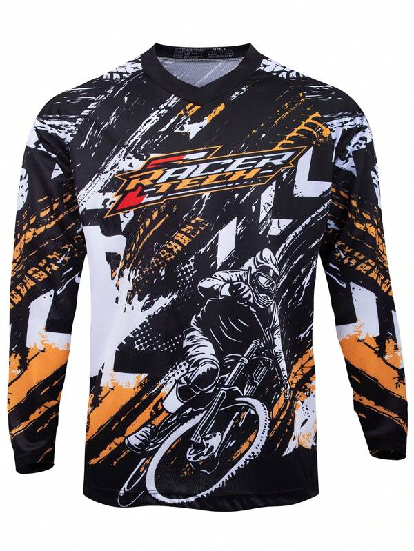 Men's Long Sleeve Motocross Cycling Jerseys Downhill Mountain Bike MTB Shirts Offroad DH Bicycle Bike Jeresys Clothing