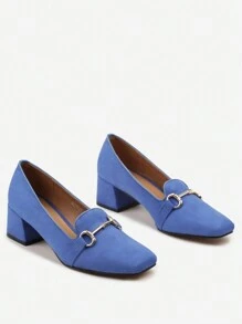 女士纯色休闲乐福鞋，简约时尚，适合日常穿着