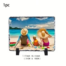 1pc Custom Colorful Art Deco Personalized Photos Printed On Slabs For Interior Decoration With Creative Stone Art Gifts Birthday Graduation - Multicolor - View 5