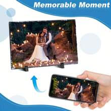 1pc Custom Colorful Art Deco Personalized Photos Printed On Slabs For Interior Decoration With Creative Stone Art Gifts Birthday Graduation - Multicolor - View 1