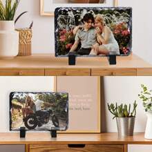 1pc Custom Colorful Art Deco Personalized Photos Printed On Slabs For Interior Decoration With Creative Stone Art Gifts Birthday Graduation - Multicolor - View 2