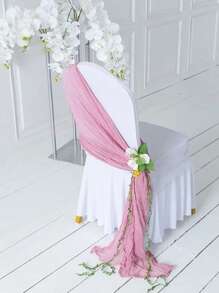 1/6/12pcs Premium Stretch Spandex Chair Cover With Skirt - Elastic, Detachable, Pleated Skirt Chair Cover Hotel Universal Wedding Banquet Stretchy Chair Cover Conference Wedding Stool Cover, Washable And Protective - Perfect For Hotels, Weddings, Parties And Home Decor - White - View 9