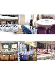 1/6/12pcs Premium Stretch Spandex Chair Cover With Skirt - Elastic, Detachable, Pleated Skirt Chair Cover Hotel Universal Wedding Banquet Stretchy Chair Cover Conference Wedding Stool Cover, Washable And Protective - Perfect For Hotels, Weddings, Parties And Home Decor - White - View 11