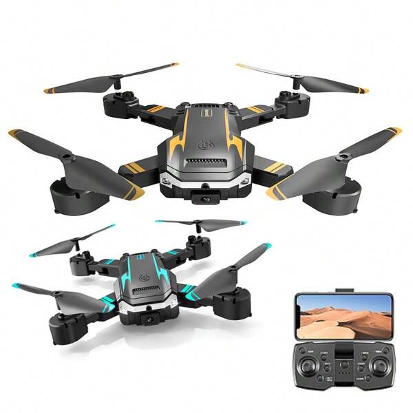 Black And Blue - S6 Folding Four-Axis Drone - Multi-Rotor Aircraft, Equipped With High-Definition Dual Cameras, Four Side Obstacle Avoidance, WIFI Connection, Mobile APP Control. It's Also A Remote-Controlled Helicopter. This Is A Quadcopter Toy/Remote Control Aircraft Suitable For Indoor/Outdoor Entertainment