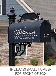 Números personalizados para buzones - Calcomanía reflectante de vinilo personalizada para la dirección de la calle - Numeración decorativa de la casa