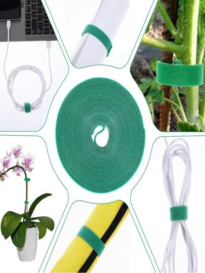 Multifunctional And Multi-Color,Garden Tie Green Tape, Plant Supports, Gentle On Plants,Fastening Cable Ties Reusable Hook And Loop Cable Organizer Straps Fastening Tape For Wires Managing Household Organizer