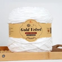 245g/捆天鹅绒金属雪尼尔纱，光泽迷人，质地细腻柔软，温暖舒适，易于编织，适用于毛衣、夹克、围巾、帽子、手套、毛毯和各种 DIY 手工艺品 - 彩色 - 查看 24