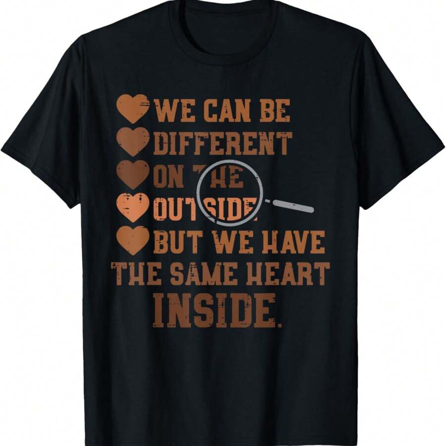 Same Heart African Pride Men Women Kid T-Shirt - 黑色 - 查看 1