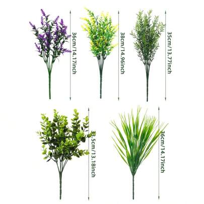 Bó hoa oải hương nhân tạo 3 bông/1 chiếc, cao 40cm, thiết kế cổ điển mộc mạc, thích hợp trang trí ngoài trời, sân vườn, bàn, bình hoa, nhà cửa.