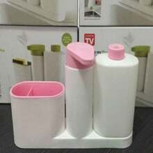 Kitchen Storage Holder 3in 1 Kitchen Storage Rack For Cleaning Rack Washing Sponge Brush Sink Detergent Soap Dispenser Bottle Kitchen Organizer Gadget Home Bathroom Decor Summer - Hand Press Bottle - View 3