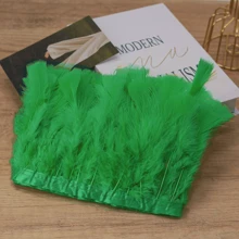 1 yarda de Ribete de tela con plumas de pavo totalmente emplumadas de estilo clásico, accesorio DIY hecho a mano y colorido para decoración de Halloween, fiesta festiva, boda, disfraz de baile, bolso, tocado, decoración de manga