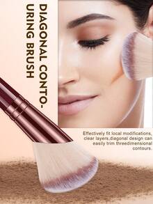 36pcs Makeup Brush & Sponge Tool Full Set. Includes 20pcs Face Makeup Brush Set, Such As Powder Brush, Blush Brush, Foundation Brush (Finger Grip), Contour Brush, Concealer Brush, Highlighter Brush, Etc. Makeup Brush Set, Makeup Brush Set, Makeup Brush Set, Complete Makeup Brushes, Makeup Set, Makeup Gift Set. - Burgundy - View 2