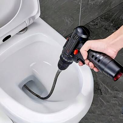 1pc Ferramenta flexível para desobstruir ralos elétricos, 118,11 polegadas de comprimento, ferramenta multiuso para desobstruir pias e vasos sanitários