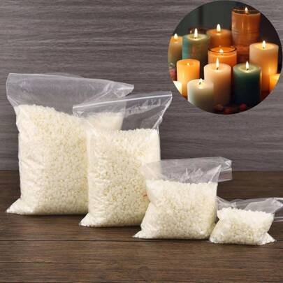 50g/100g/200g/500g/1000g Escamas de cera de soja natural, cera para velas aromáticas, material natural, sin aditivos, suministros para hacer velas sin humo DIY, regalo del Día de la Madre, artículos hechos a mano para el hogar para mujeres